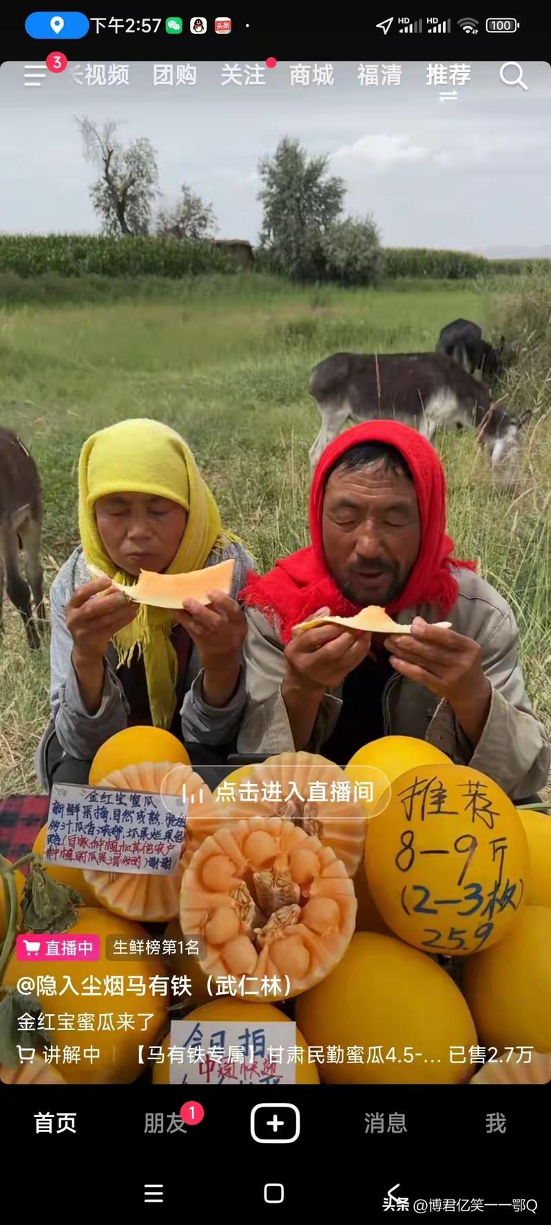 一个吃瓜的直播间，模仿影视人..情报-搞钱线报📢论坛-网创交流-优创圈